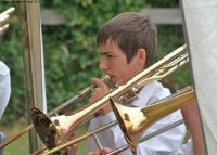 Andrew Straiton from Otley Band depping on trombone - click for full size image Andrew Straiton from Otley Band depping on trombone - click for full size image